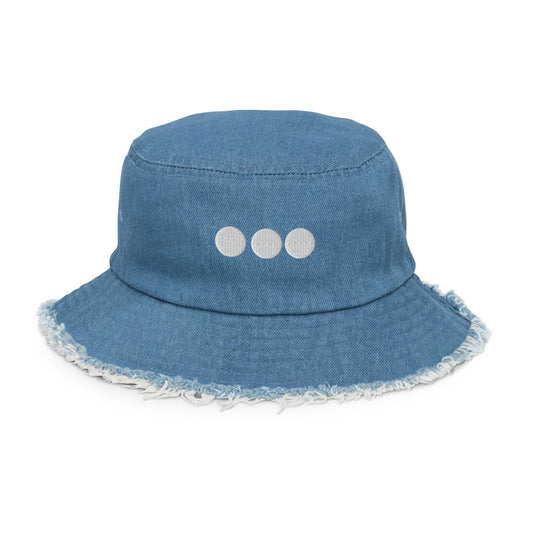 The Work ( O.b...) Distressed denim bucket hat